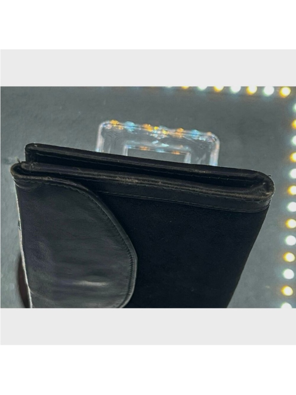 Vintage 1970’s Gucci Black Bi-Fold Suede & Leather Wallet -Authentic - Picture 10 of 13